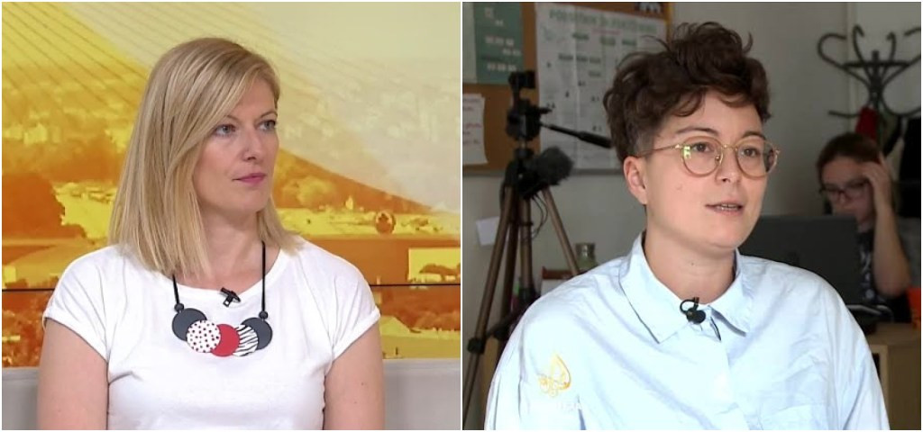 Bojana Jovanović i Jelena Radivojević (foto: snimak ekrana N1 / AJB)