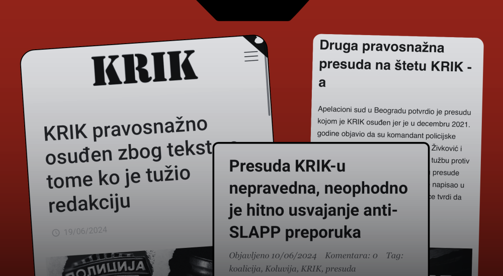Ilustracija:  Nacionalna radna grupa za borbu protiv SLAPP-a
