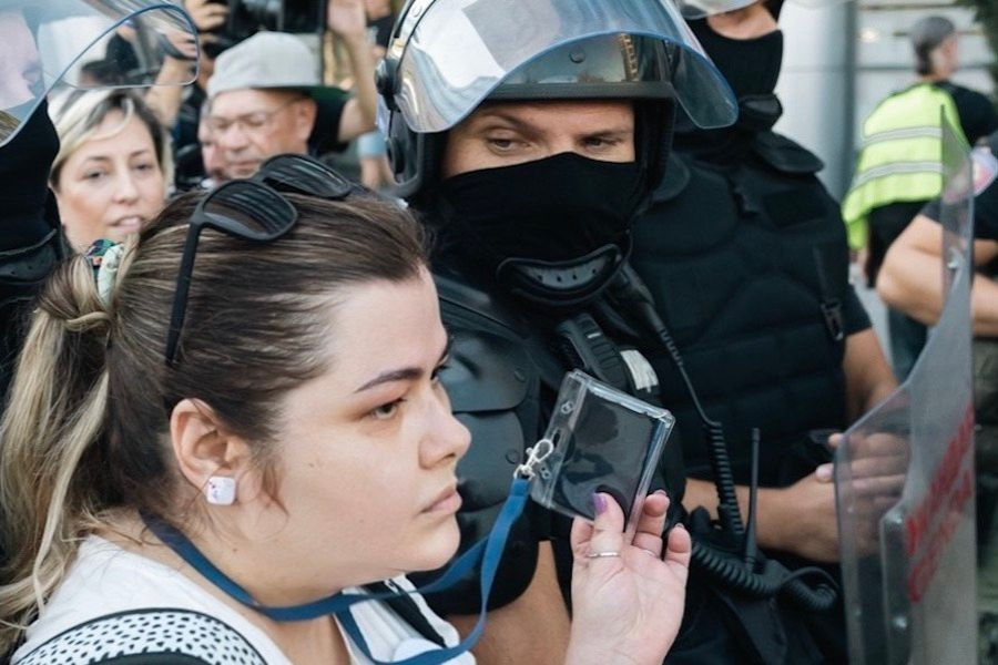 Fotoreporterka Marija Čolaković na zadatku (foto: privatna arhiva)