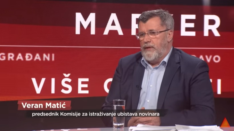 Veran Matić u emisiji Marker (foto: snimak ekrana Insajder TV)